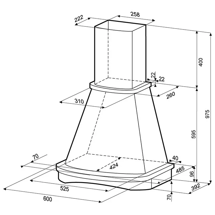Вытяжка Krona Donata 60 в Москве и Московской области от магазина Ammina